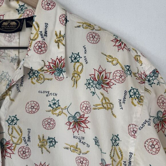 Vtg British Khaki Set Womens 10* Button Up Shirt Shorts Nautical Beach Tropical - Picture 15 of 16